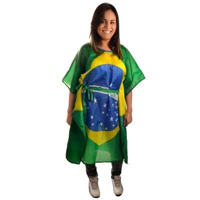 Blusa Kafta Bandeira do Brasil em Tecido